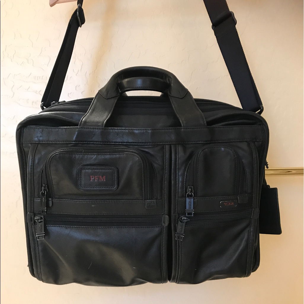 Tumi Men's Leather Computer Bag
